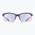 UVEX Sportstyle 802 Small V fialovo ružové matné/dymové slnečné okuliare 2
