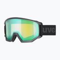 Lyžiarske okuliare UVEX Athletic FM black mat/mirror green lasergold lite55//52/233 7