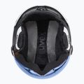 Detská lyžiarska prilba UVEX Rocket Visor Jr white/black matt/mirror blue/smoke 4