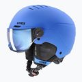 Detská lyžiarska prilba UVEX Rocket Visor Jr blue matt/mirror blue/smoke 3