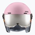 Detská lyžiarska prilba UVEX Rocket Visor Jr pink confetti matt/mirror silver/lasergold lite 2
