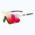 Cyklistické okuliare UVEX Sportstyle 228 white black/mirror red 53/2/067/8206 5