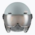 Detská lyžiarska prilba UVEX Rocket Visor Jr rhino/blush matt/mirror silver/lasergold lite 2