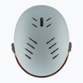 Detská lyžiarska prilba UVEX Rocket Visor Jr rhino/blush matt/mirror silver/lasergold lite 5