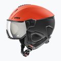 Lyžiarska prilba UVEX Instinct Visor čierno-červená 56/6/26/75 9
