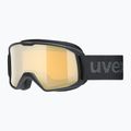 Lyžiarske okuliare UVEX Elemnt FM black matt/mirror green clear lasergold lite