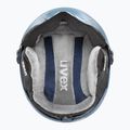 Detská lyžiarska prilba UVEX Rocket Visor Jr blue puzzle matt/mirror blue/smoke 4