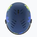 Detská lyžiarska prilba UVEX Rocket Visor Jr blue puzzle matt/mirror blue/smoke 5