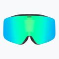 Detské lyžiarske okuliare UVEX Pwdr FM black matt/mirror green yellow clear 2