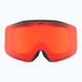 Detské lyžiarske okuliare UVEX Pwdr FM black matt/mirror red orange clear 2