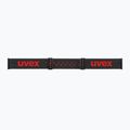 Detské lyžiarske okuliare UVEX Pwdr FM black matt/mirror red orange clear 4