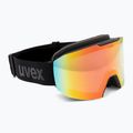 Lyžiarske okuliare UVEX Evidnt Attract S V + case black matt/mirror rainbow clear 2