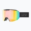 Lyžiarske okuliare UVEX Evidnt Attract S V + case black matt/mirror rainbow clear 6
