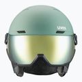 Lyžiarska prilba UVEX Wanted Visor oxid green matt/mirror gold/smoke