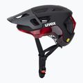 Cyklistická prilba UVEX React MIPS black/ruby red matt 3