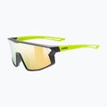 Detské slnečné okuliare UVEX Skyryse Jr black/yellow matt/mirror yellow