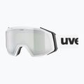 Lyžiarske okuliare UVEX Gravity FM white matt/mirror silver/green/clear