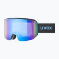 Lyžiarske okuliare Uvex Lace Attract FM black matte/mirror blue 6