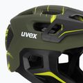 Detská cyklistická prilba UVEX React Fullface Jr dark olive matt 7