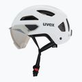 Cyklistická prilba UVEX Stride Visor white matt/lite mirror silver 3