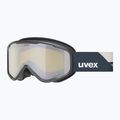 Detské lyžiarske okuliare UVEX Speedy Nova FM S2 black matt/mirror silver