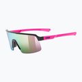 Detské slnečné okuliare UVEX Dyrt Jr black pink mat/mirror pink