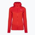 Salewa dámska trekingová mikina Agner Polarlite s kapucňou červená 00-0000028558