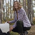 Dámska košeľa  Salewa  Fanes Flannel 5PL zephyr/navy blazer 5