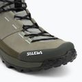 Pánske trekové topánky Salewa Puez Leather Mid Ptx shadow / dark olive 7