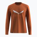 Pánske tričko longsleeve Salewa Solidlogo Dry bombay brown