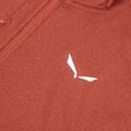Dámska trekingová mikina Salewa Agner Hybrid PL/DST FZ Hoody etruscan red melange 3