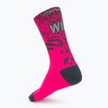 Ponožky DYNAFIT Run Wild Crew pink glo 2