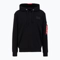 Pánska mikina Alpha Industries Red Stripe Hoodie black