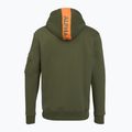 Pánska mikina Alpha Industries Red Stripe Hoodie dark green 2