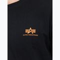 Pánske tričko Alpha Industries Basic Small Logo black/neon orange 4