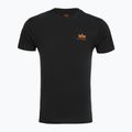 Pánske tričko Alpha Industries Basic Small Logo black/neon orange 5