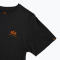 Pánske tričko Alpha Industries Basic Small Logo black/neon orange 7
