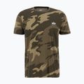 Pánske tričko Alpha Industries Basic Small Logo Camo olive 4