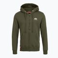Pánska mikina Alpha Industries Basic Zip SL dark olive