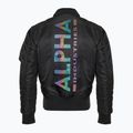 Pánska bunda Alpha Industries MA-1 ZH Back Print black / rainbow reflective 3