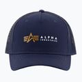 Pánska bejzbalová čiapka Alpha Industries Label Trucker rep.blue
