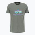 Alpha Industries pánske tričko Basic Rainbow Reflective vintage green