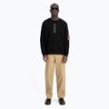 Pánsky sveter Alpha Industries s reflexnou potlačou čierny 2