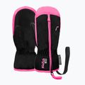 Detské lyžiarske rukavice Reusch Ben Mitten black/ knockout pink