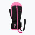 Detské lyžiarske rukavice Reusch Ben Mitten black/ knockout pink 2