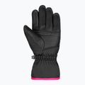 Detské lyžiarske rukavice Reusch Alan black/pink glo 7