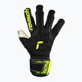 Reusch Attrakt Freegel Gold Finger Support Junior brankárske rukavice čierna/bezpečne žltá 2