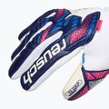 Detské brankárske rukavice Reusch Attrakt RE:GRIP NC Junior modrá/ružová/biela 4