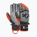 Lyžiarske rukavice Reusch Worldcup Warrior DH black/silver/fluo red