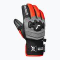 Detské lyžiarske rukavice Reusch Worldcup Warrior GS black/silver/fluo red 2